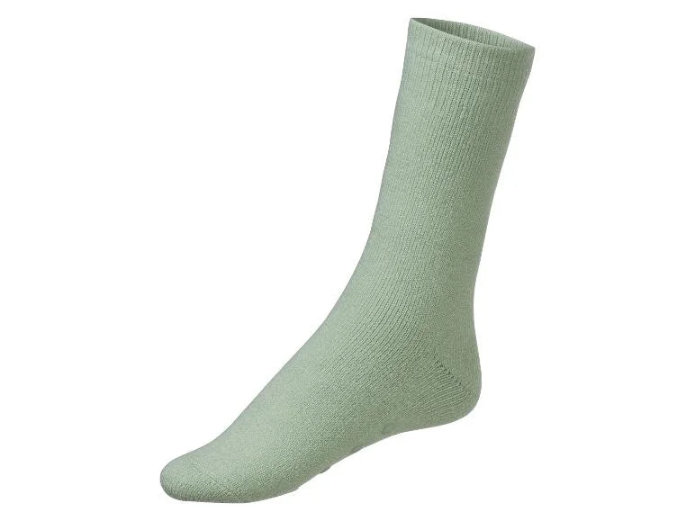 ESMARA Women’s Thermal Socks , 2 pcs (white/ green )