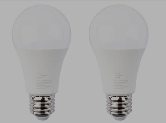 Livarno Home LED Light Bulbs – E27, 2700K Warm White, 806 Lumens (2-Pack)