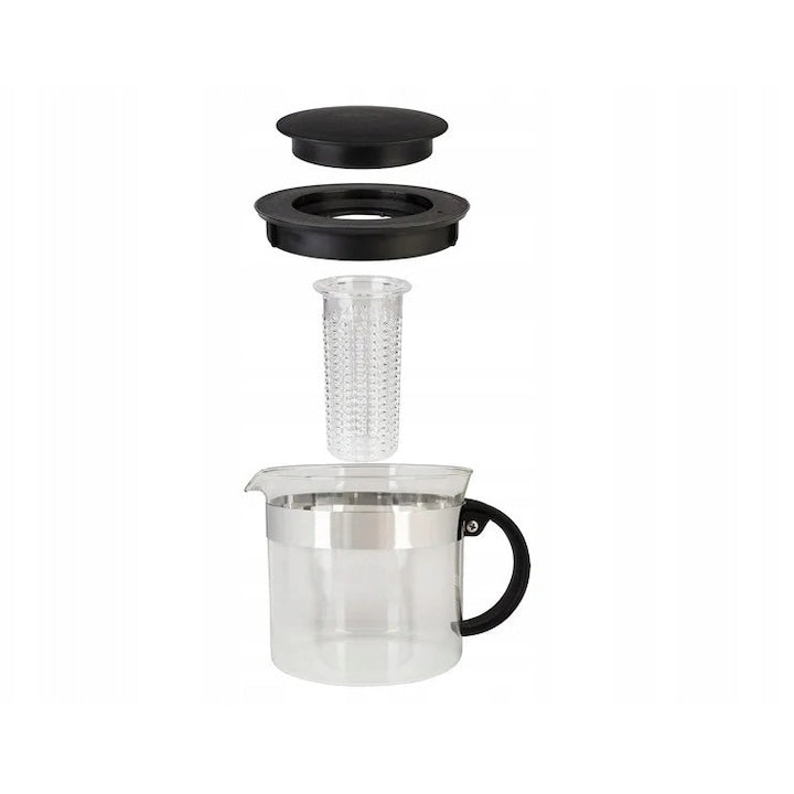 إبريق شاي Bodum® BISTRO NOUVEAU، سعة 1.0 لتر، زجاج البورسليكات، مصفاة كبيرة خالية من BPA