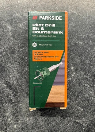 Parkside | Pilot Drill Bit & Countersink Set with Adjustable Depth Stop