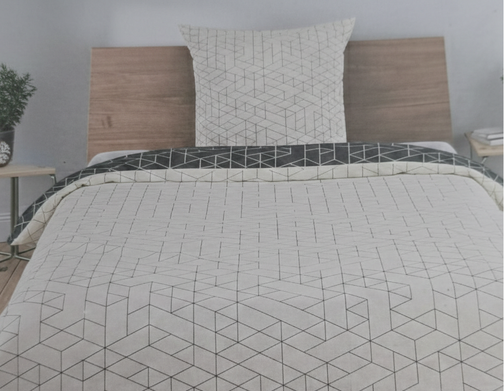 Livarno Home Cotton Reversible Bedding Set (135*200)