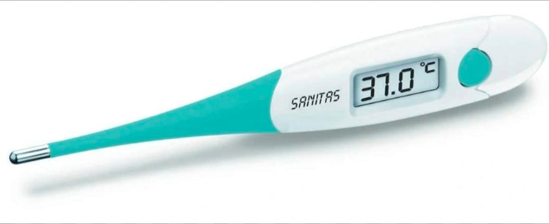 SANITAS | SFT 09 مقياس حرارة إلكتروني / رأس مرن