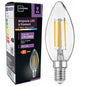 Livarno Home LED Filament Candle Bulb – E14, 2700K Warm White, 470 Lumens
