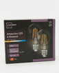 LIVARNO home E27 LED Filament Bulbs – Globe Shape, Warm White (2700K), 2 Pack (4.7W=40W, 470lm)
