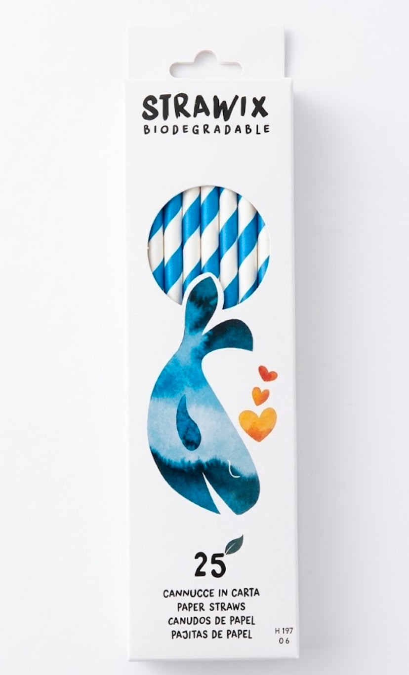 Strawix Biodegradable Paper Straws - Pack of 25