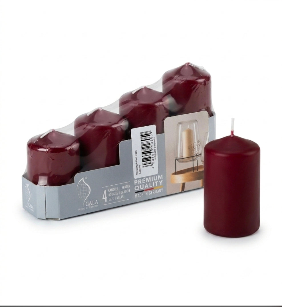 Pillar Candles, Set of 4