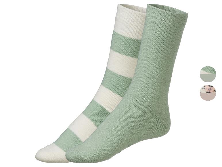 ESMARA Women’s Thermal Socks , 2 pcs (white/ green )