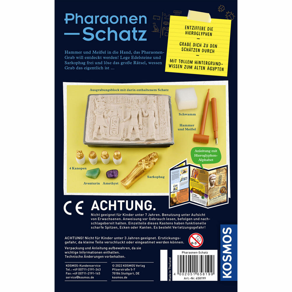 Bring Along Experiments Pharaoh Treasure Experiment Kit Excavation