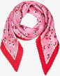 Tchibo Women Floral Print Scarf, Pink Combo
