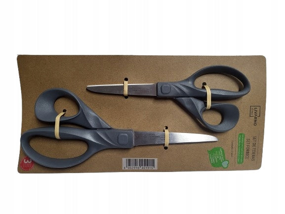 Livarno Home Scissor Set 2 Pieces Multifunctional Stainless Steel grey