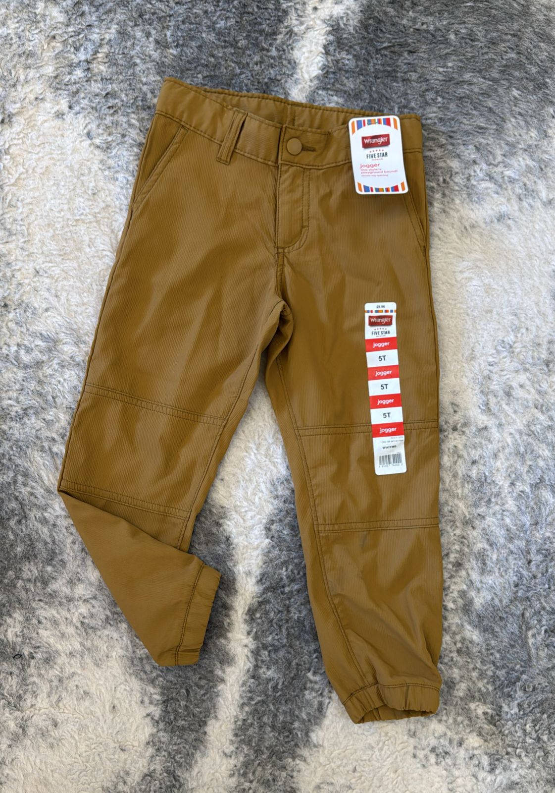 Wrangler Five Star Kids' Summer Jogger Pants - Lightweight – Mustard Brown