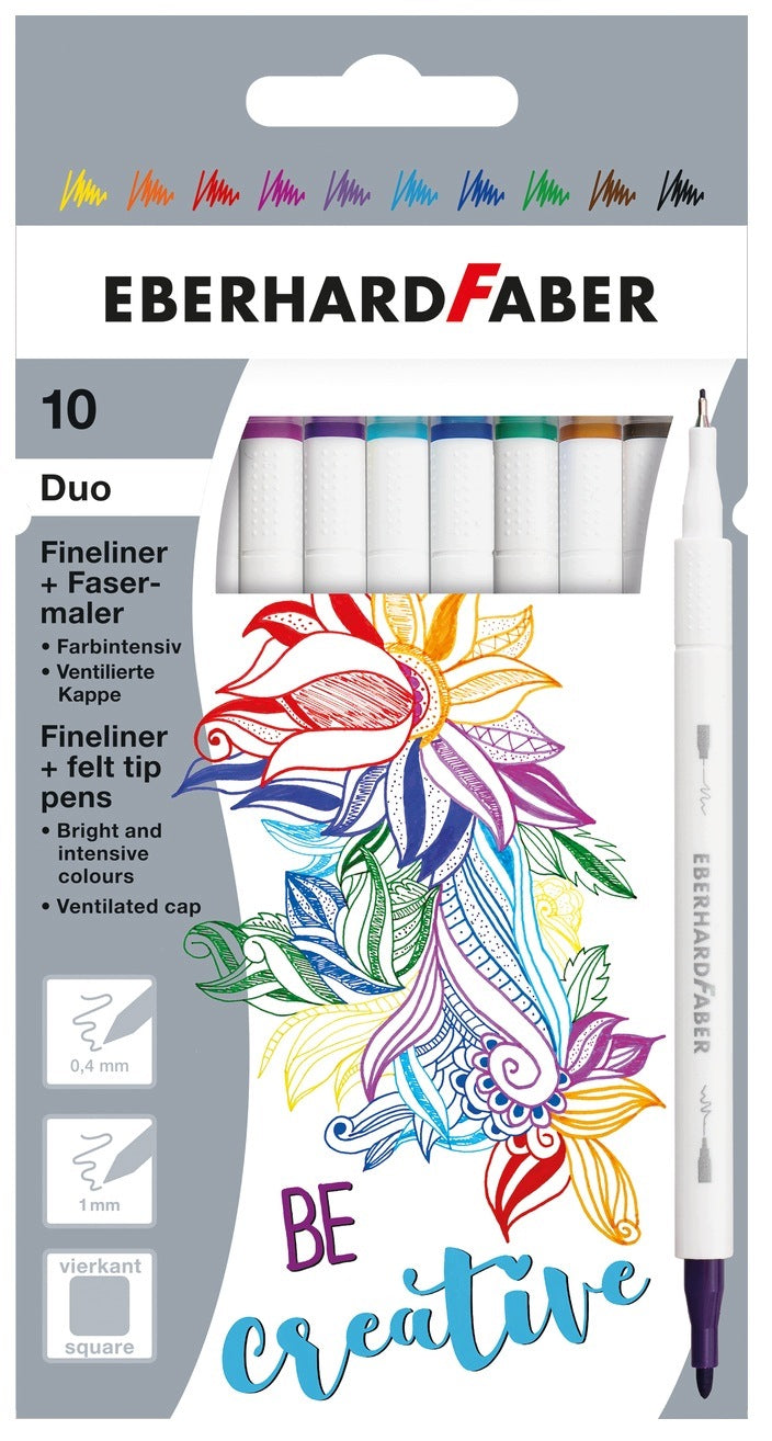 EberhardFaber Duo Fineliner & Fiber Pen