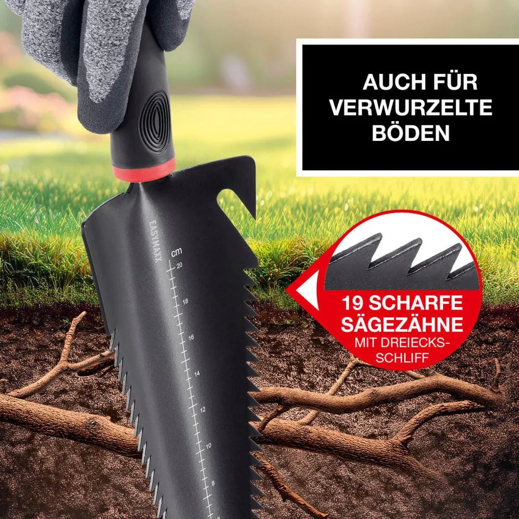 EASYmaxx 4-in-1 Multifunctional Garden Tool, Red – DIY tool and accessory, suitable for various gardening tasks