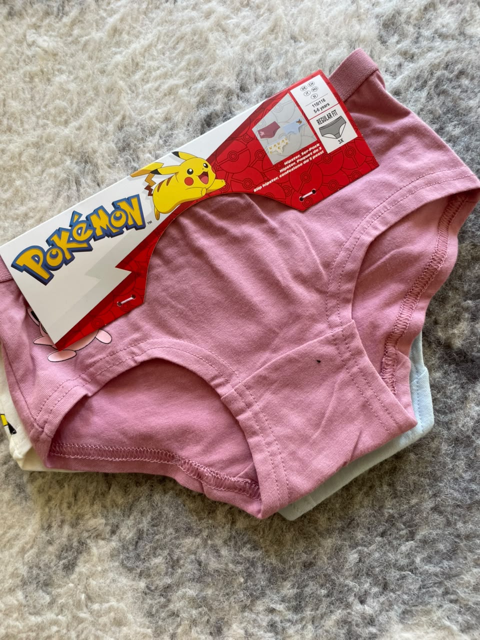 Girls’ Cotton Hipsters, 3 pcs - Pokémon
