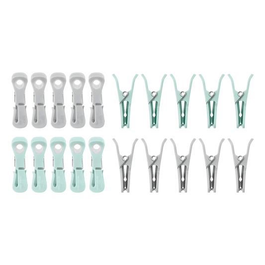 LIVARNO home Multi-Purpose Clothes Pegs (20-Pack) – Specialized Laundry Clips with Hanger Hooks