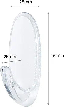 Command 17091AW – Pack of 2 Outdoor Oval Hooks, Medium with Strips, Transparent