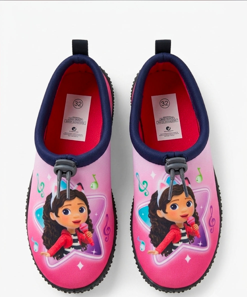 Kids' Character Print Water Shoes – Pink Music & Star Design