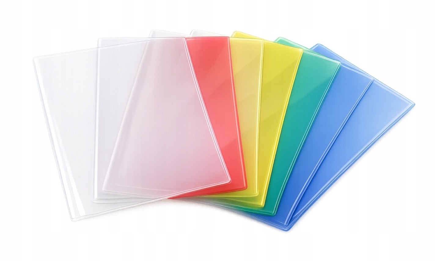 CRELANDO® A5 NOTEBOOK COVERS 10 PCS COLORED TRANSPARENT