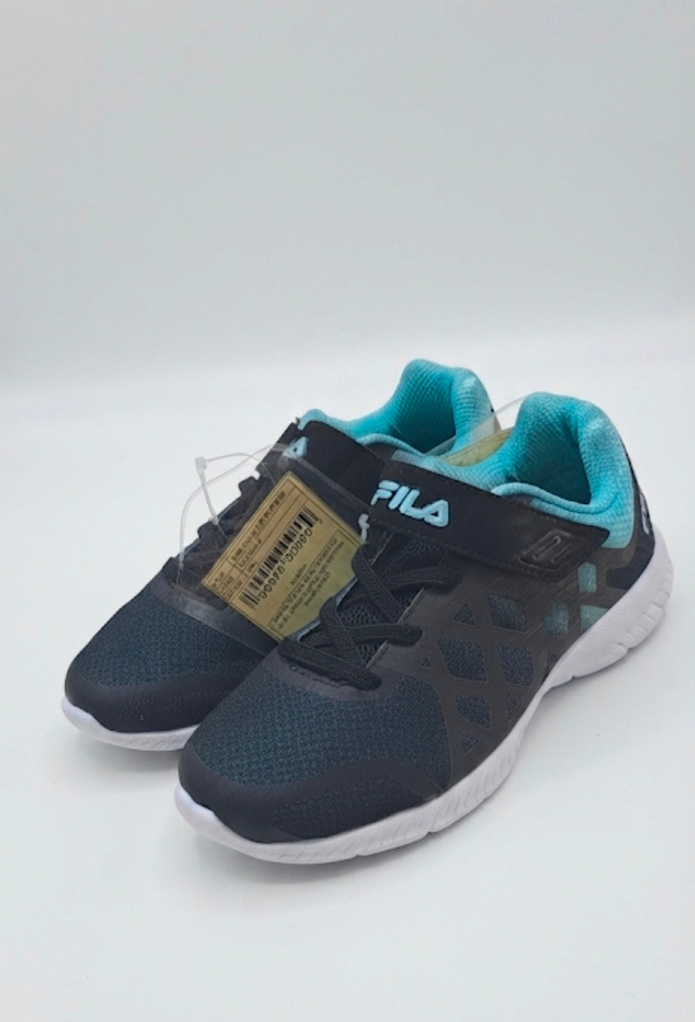 Fila Black/blue Mesh Athletic Sneakers