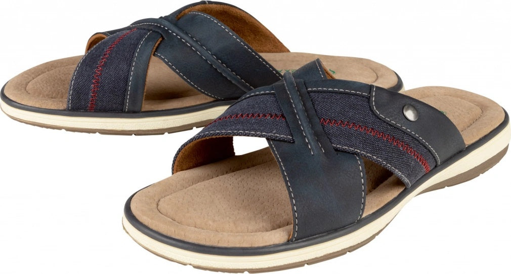LIVERGY® Men's comfort footflexx slippers(navy)