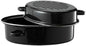 Oval roasting pan for goose, 11.2 liters, 43.2 cm diameter, also suitable for induction cooktops