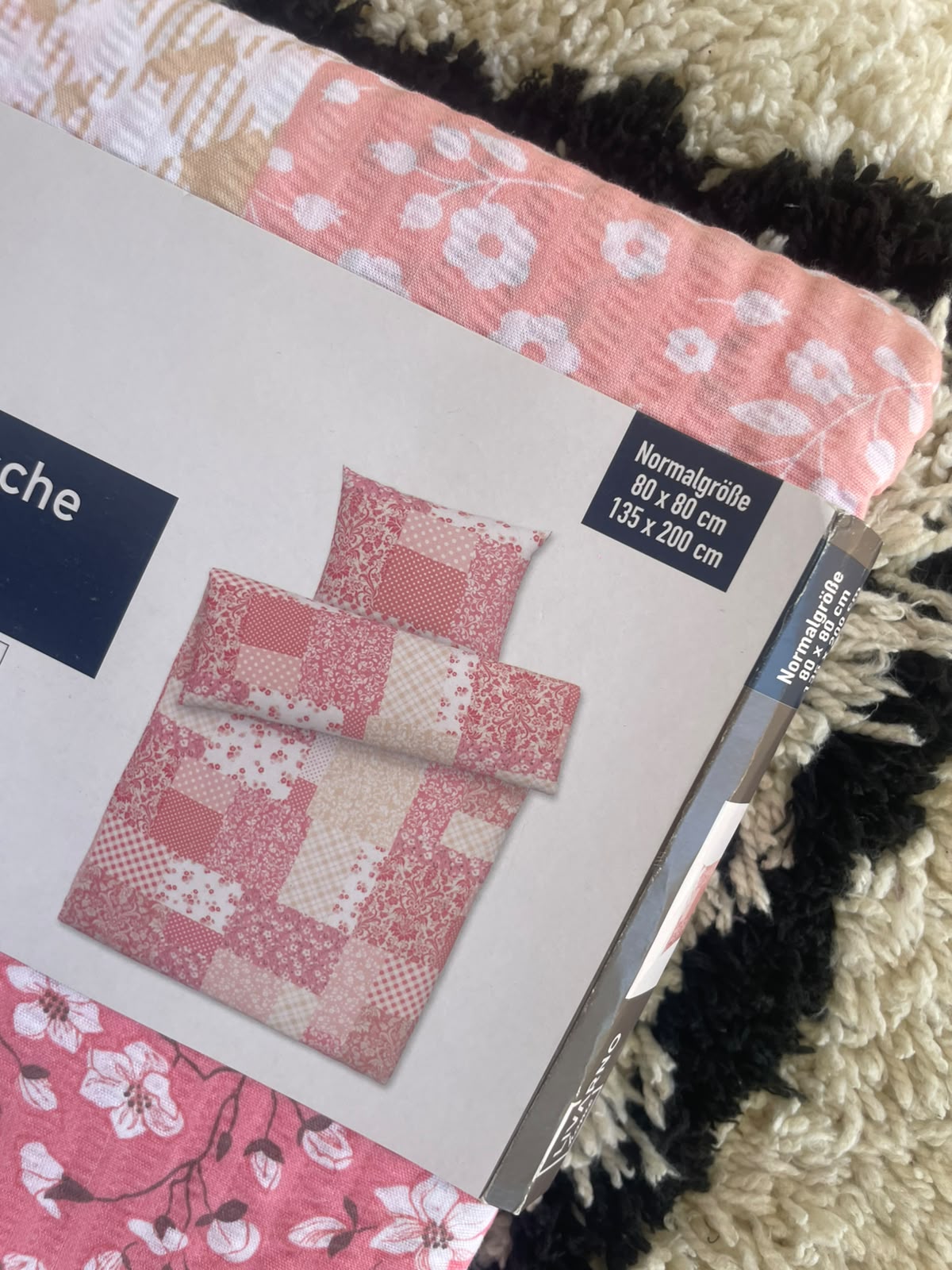Livarno Home Seersucker Bedding Set (Pink Patchwork/ Floral, 135 x 200 cm)