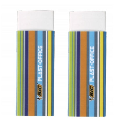 BIC PLAST-OFFICE ERASER FOR SCHOOL, OFFICE set of 2