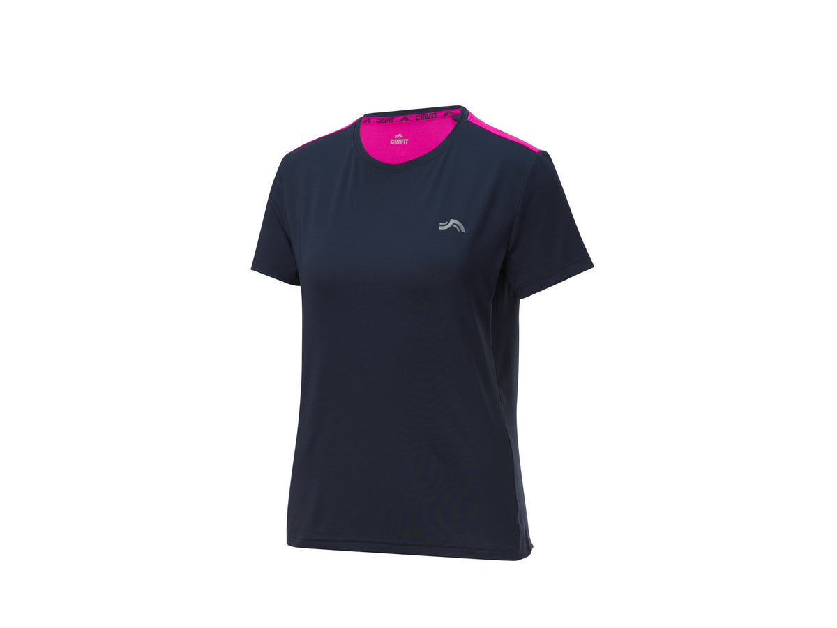 Crivit® Ladie's short sleeve sports top (navy/pink)