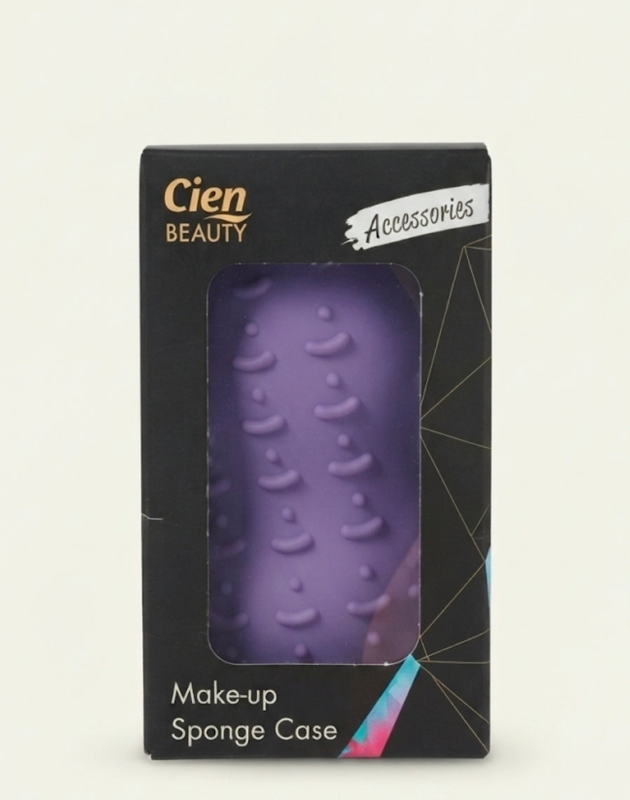 Cien Beauty | Ventilated Make-up Sponge Case – Purple Protective Travel Holder
