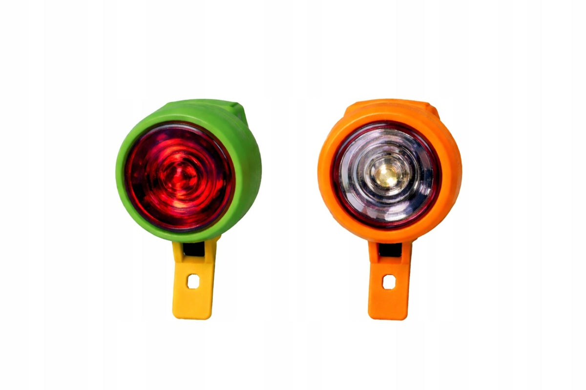Crivit silicone LED bike lights (white & red) – 2-piece set