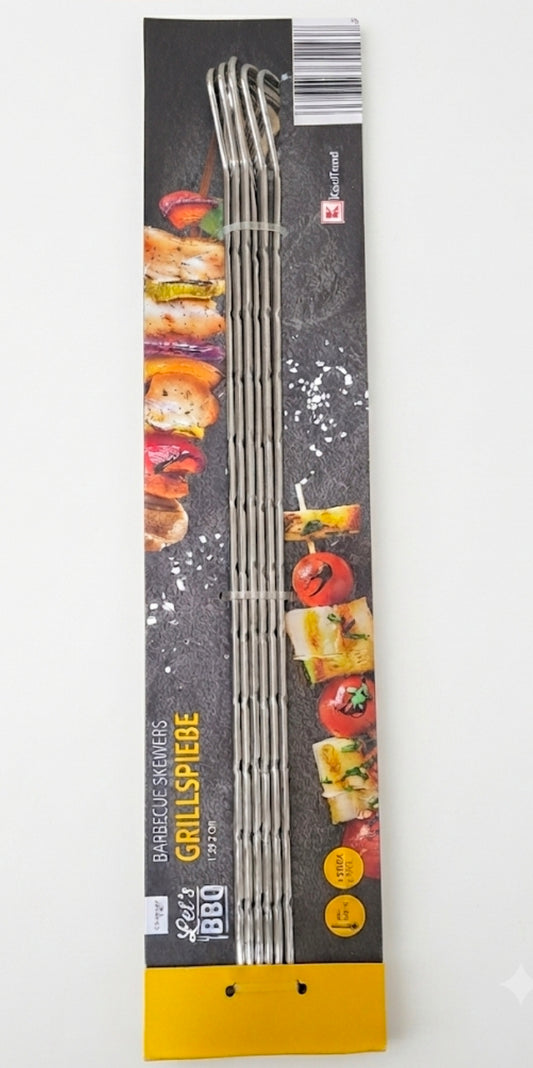 Let's BBQ Stainless Steel Barbecue Skewers - 6-Piece Set (29.2 cm)