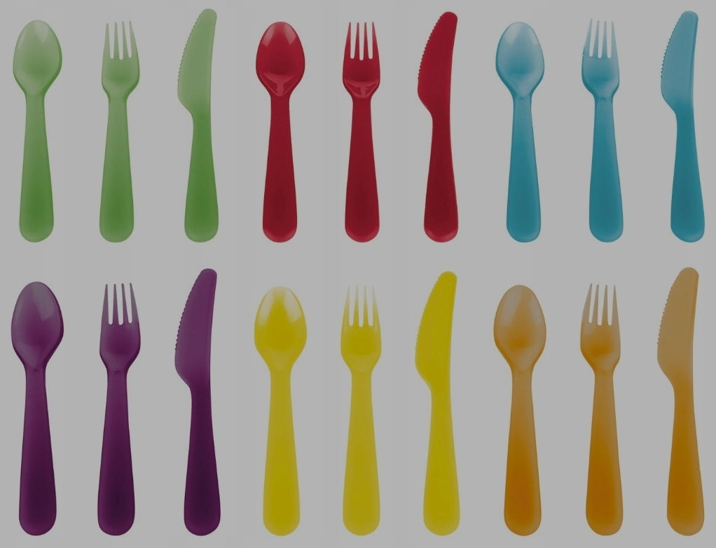 Livarnohome |Reusable Plastic Cutlery Set – 18-Piece BPA-Free Assorted Colors