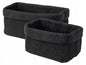 Storage baskets 2 pcs. Containers Black 14x30x18 cm 11x20x15 cm