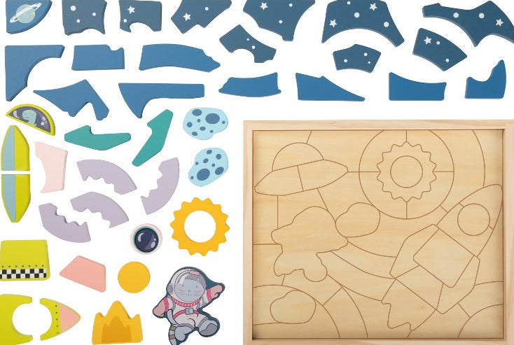 Playtive Wooden Space Puzzle