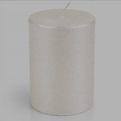 Decorative pearl cylinder candle, 10 cm, 6.8 cm, burning time approx. 36 h