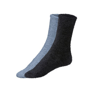ESMARA Women’s lounge Socks , 2 pcs (black/blue)