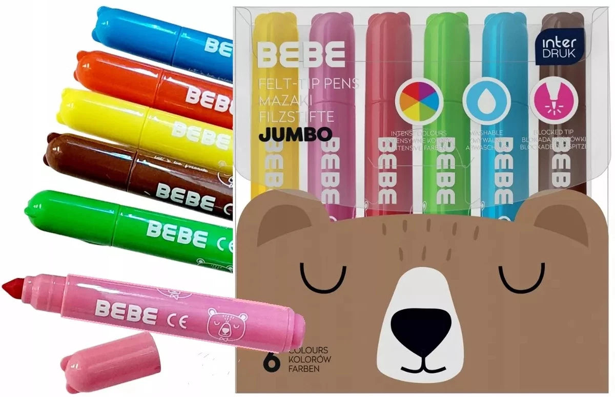 Mazaki Flamastry Jumbo Interprint 6 colors