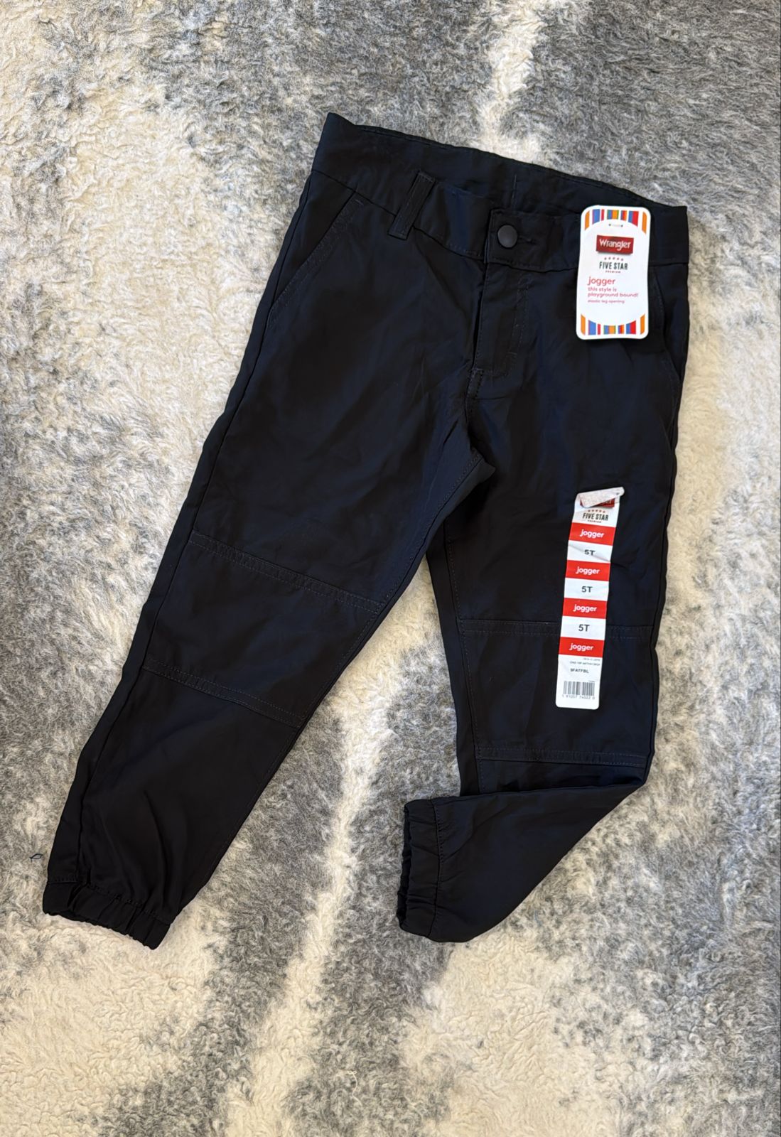 Wrangler Five Star Kids' Summer Jogger Pants - Lightweight – Black