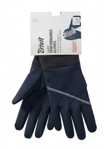 Crivit Ladies' Thermal Performance Touchscreen Gloves - Navy Blue