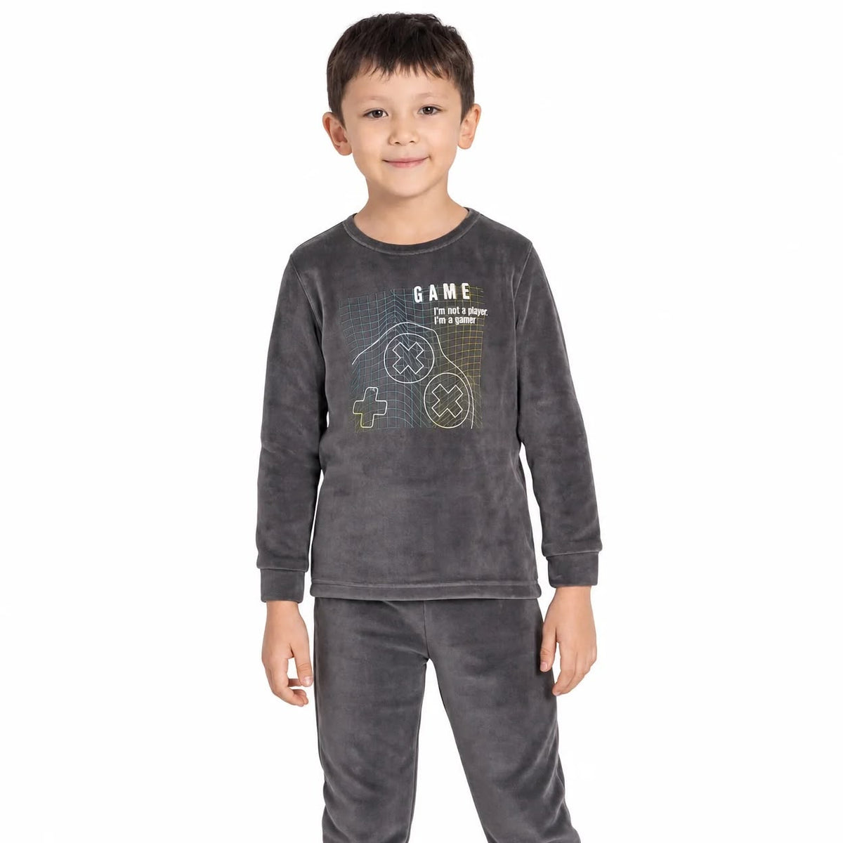 Lily & Dan Boys’ velour Pajama Set, 2 pcs