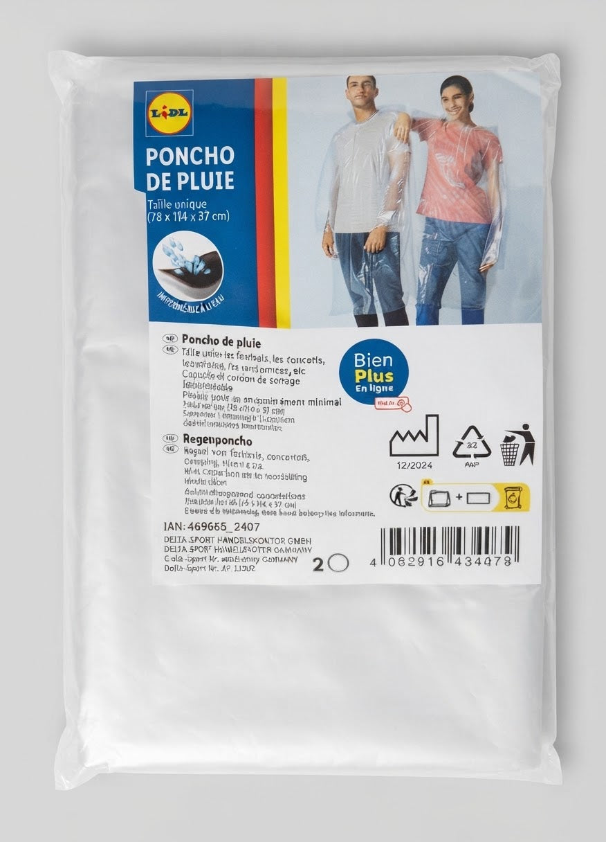 Rain Poncho - One size