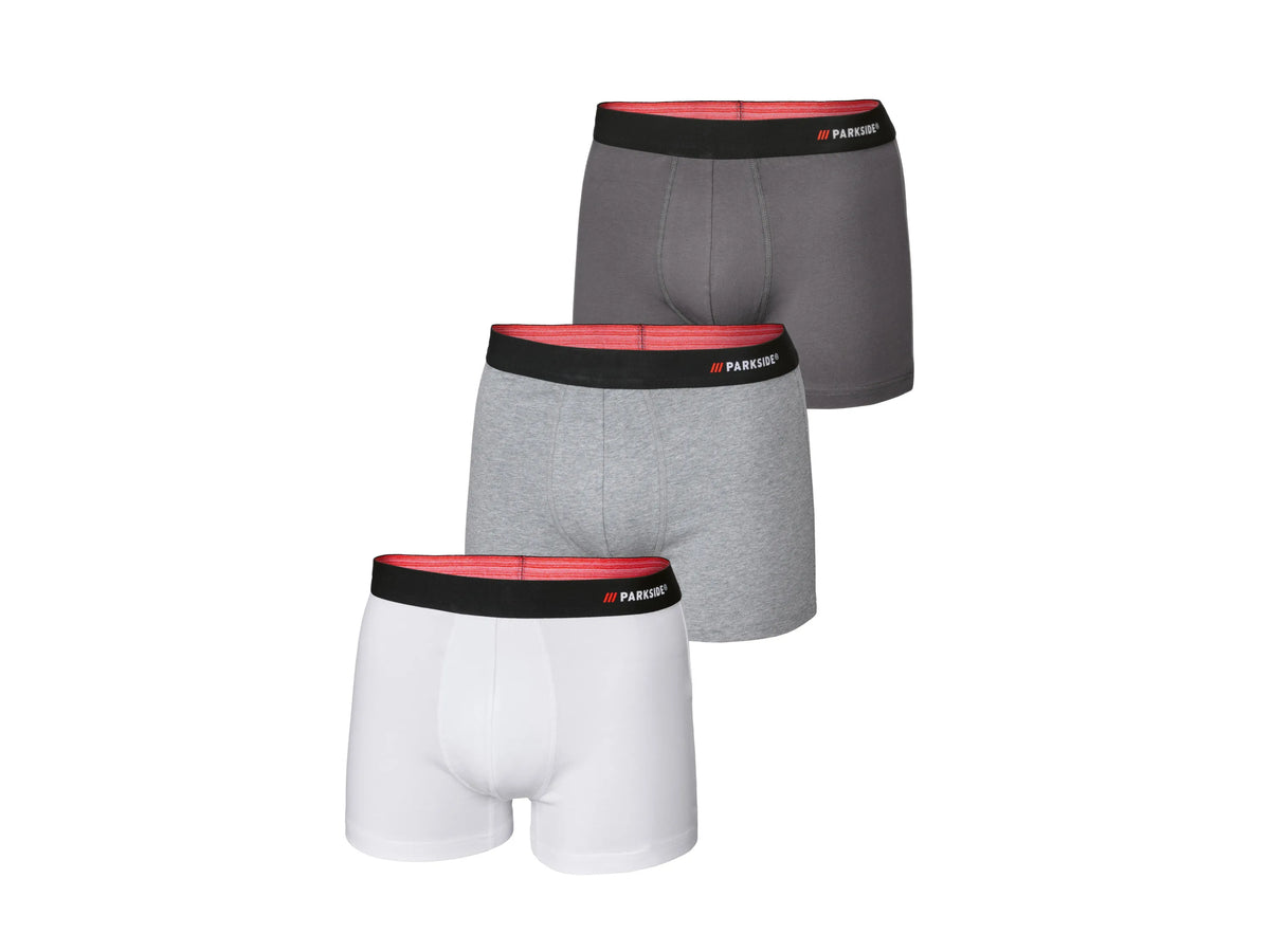 Parkside men's boxers 3 pack (dark grey/grey/white)