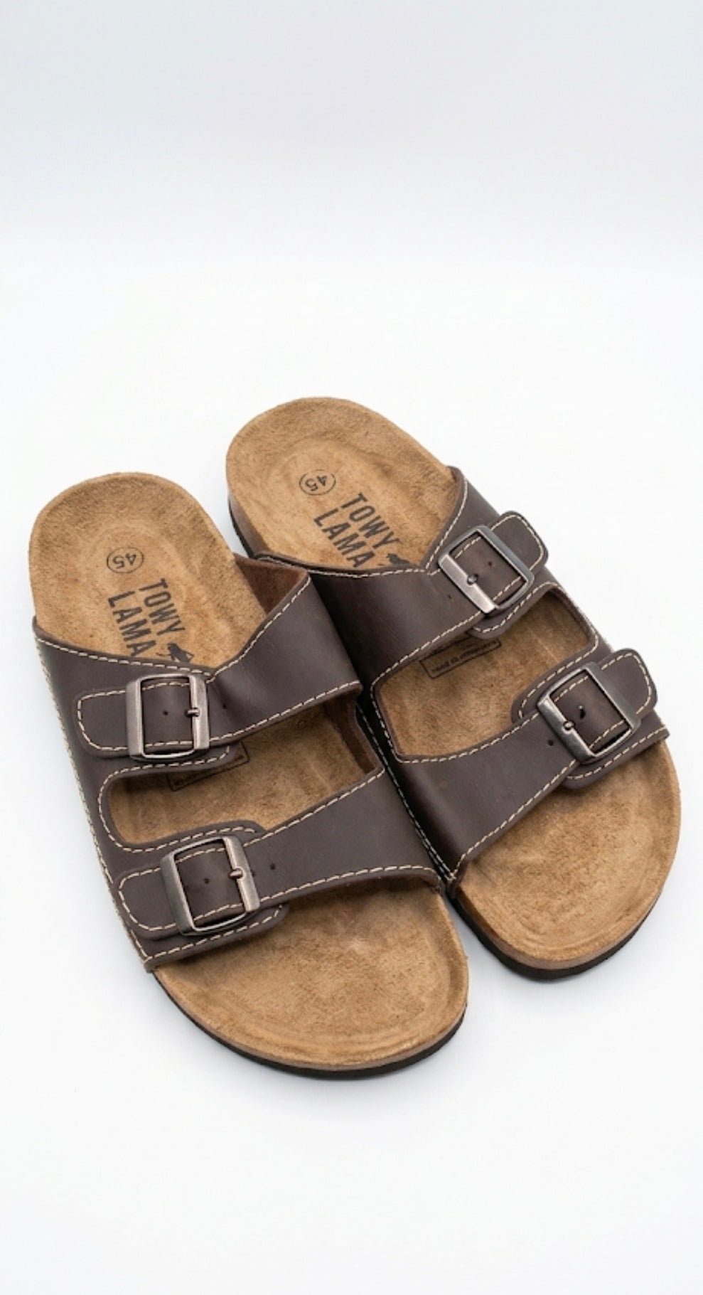 Townland | Men’s Two-Strap Comfort Sandals (Brown)