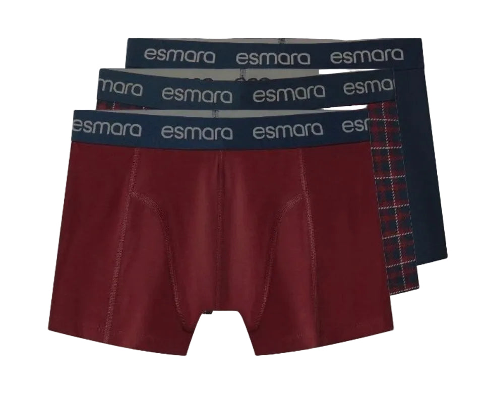 Esmara men's boxers set of 3 (red/navy)