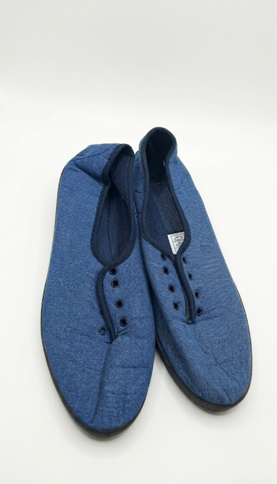 Gemo | Casual Lightweight Denim-Style Slip-On Flats – Blue