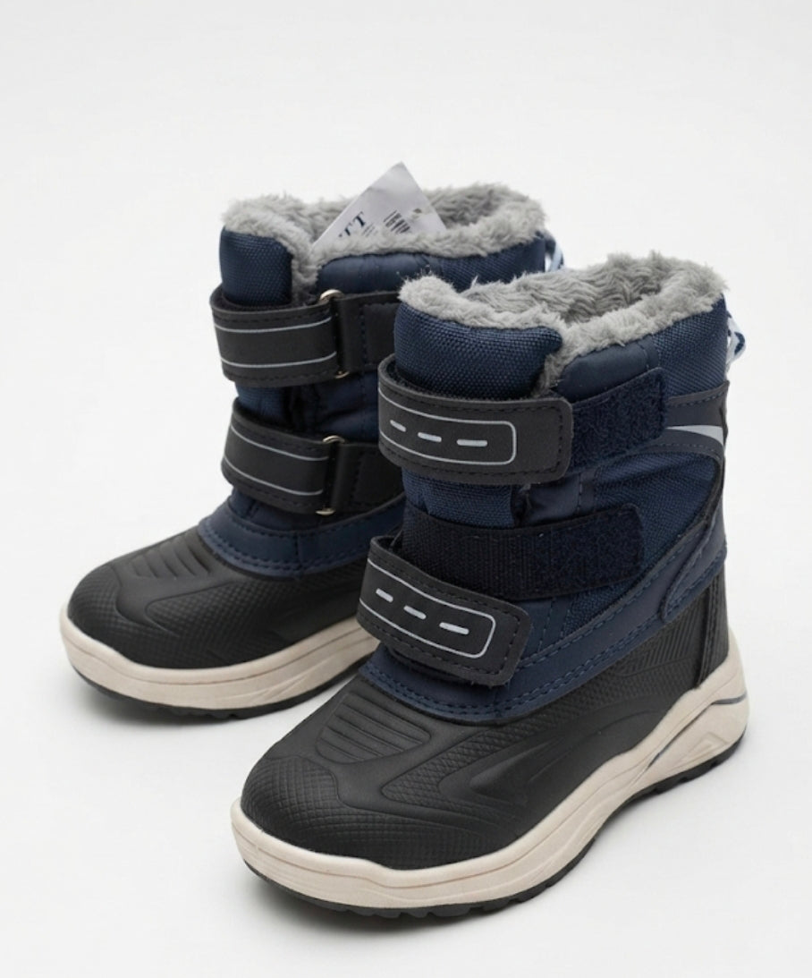 Lupilu® Kids' Cozy Faux-Fur Lined Winter Snow Boots with Dual Velcro Straps