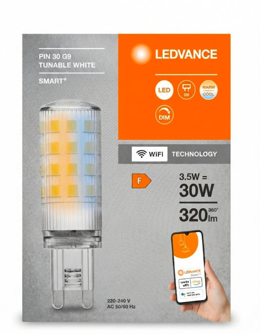 LEDVANCE SMART+ WiFi G9 LED Pin Bulb – 3.5W (30W Equivalent), Tunable White & Dimmable