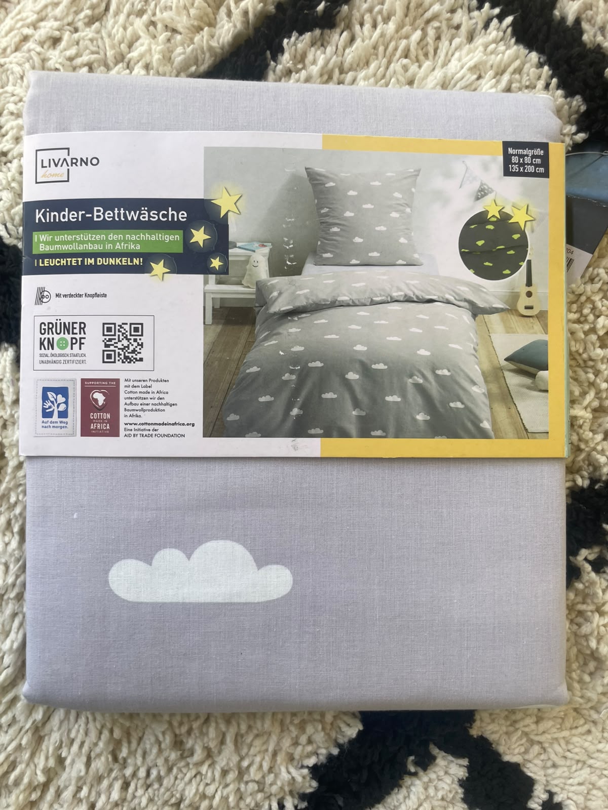 LIVARNO home Kids' "Glow in the Dark" Reversible Bedding Set (Single Size)