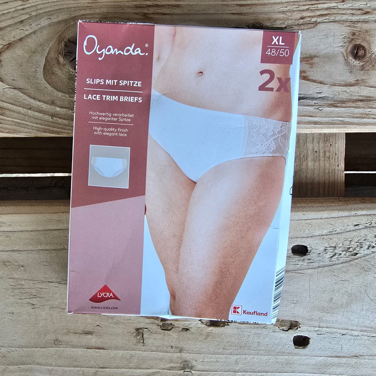 OYANDA Women’s Lace trim briefs, 2 pieces