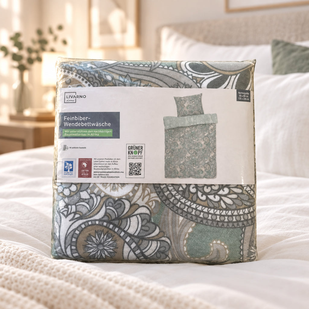 Livarno Home Fine Flannel Reversible Bedding Set (Single)